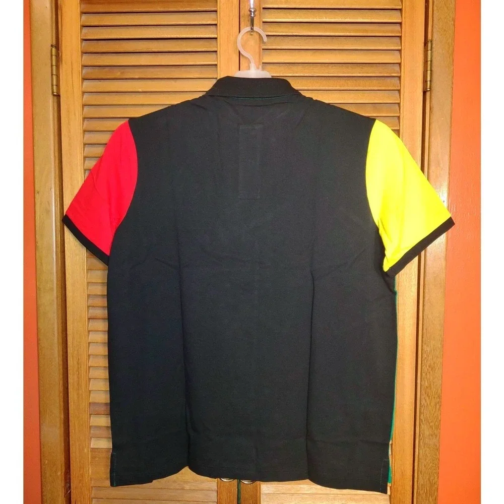 Polo Ralph Lauren Polo Shirt Mens Large Green Red Black BIG PONY NEW Classic Fit